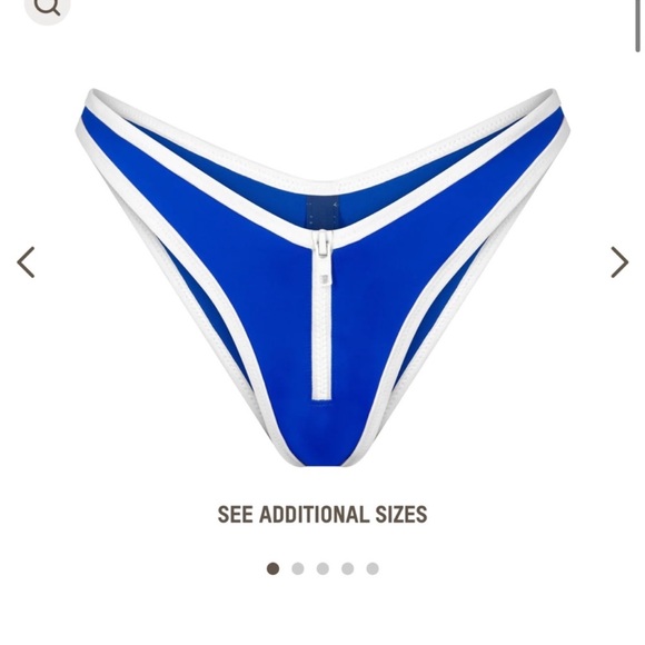 Skims Blue Zip-Up Bikini Set - Picture 3 of 3